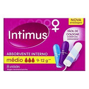 Absorvente Interno Intimus Médio 8 un