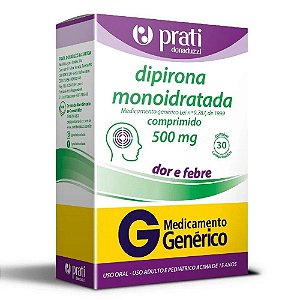 Dipirona Sódica 500mg com 30 Comprimidos