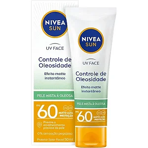 Protetor Solar Nivea Sun Beauty Expert FPS 50 Antioleosidade 50g
