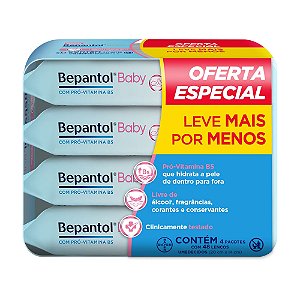 Lenços Bepantol Baby 48 un (Pack Leve 4 Pague 3)