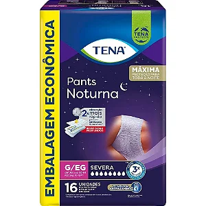Fralda Tena Pants noturna G/XG severa com 16