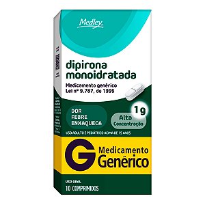 Dipirona Sódica 1g com 10 Comprimidos