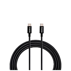 Cabo Usb-C para Usb-C 1,2m em Pvc Preto EUCC 15PP Intelbras