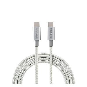 Cabo Usb-C para Usb-C1,5m em Nylon Branco EUCC15NB Intelbras