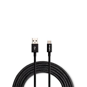 Cabo Usb-A - Usb-C 1,5m em Nylon Preto EUAC 15NP Intelbras