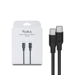 Cabo Usb-C - Usb-C 1m 3.0A Pvc Preto CAB252 1HORA