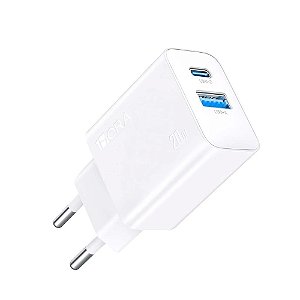 KIT Carregador 2 portas Usb 20W Cabo Usb-C 3A GAR-163 1HORA