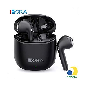 Fone de ouvido Bluetooth 5.3 Sem Fio Preto AUT201 1HORA