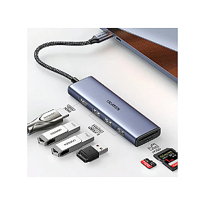 Hub Adaptador 6x1 SD/TF Plug/Play 4k30Hz 20956A Ugreen