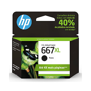 Cartucho Original Hp 667 XL Preto