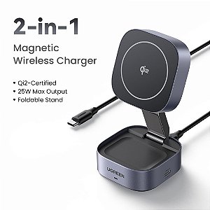 CARREGADOR MAGNETICO 15W 2 EM 1 UGREEN W702