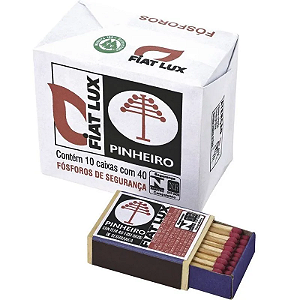 Fósforo Fiat Lux Pinheiro caixa c/ 40