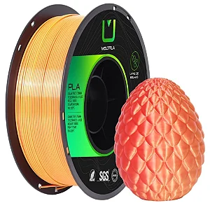 Filamento Multfila PLA Dourado/Vermelho Duo Color 1kg