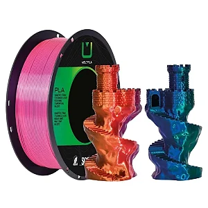 Filamento Multfila PLA Silk Dourado/Vermelho/Azul Tri Color 1kg