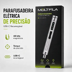 PARAFUSADEIRA ELETRICA RECARREGÁVEL DE PRECISÃO C/ 48 BITS