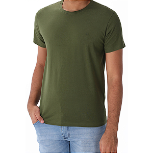 Camiseta Ogochi Essencial Slim Masculina Verde Escuro