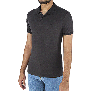 Camiseta Ogochi Gola Polo Casual Slim Masculina - Cinza