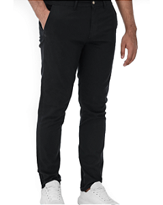 Calça de Sarja Ogochi Essencial Slim Color Masculino Preto