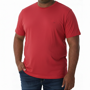 Camiseta Ogochi Plus Size Masculino Vermelha Manga Curta