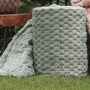 Manta Cobertor Flannel Brushed Casal 1,80m x 2,30m Verde