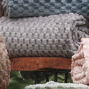 Manta Cobertor Flannel Brushed Casal 1,80m x 2,30m Cinza