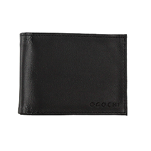 Carteira em Couro Ogochi Com Porta Cartão Preta