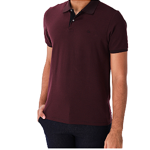 Camisa Polo Ogochi Piquet com Elastano Masculino Vinho