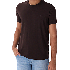 Camiseta Ogochi Essencial Slim Masculino Marrom Escuro