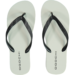 Chinelo Ogochi Casual Básico Sintético Branco