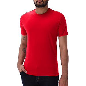 Camiseta Ogochi Essencial Slim Masculina Casual Vermelha