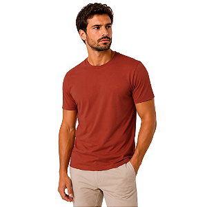 Camiseta Ogochi Essencial Slim Masculina Terracota