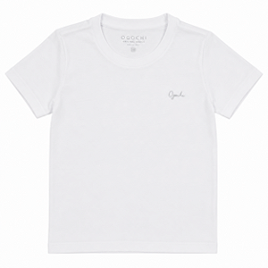Camiseta Ogochi Infantil Juvenil Essencial Slim Lisa Branca