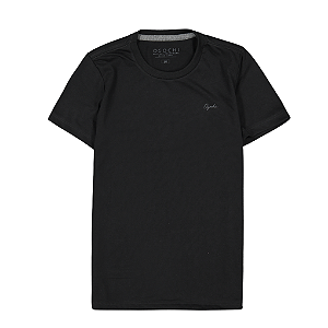 Camiseta Ogochi Infantil Juvenil Essencial Slim Lisa Preta