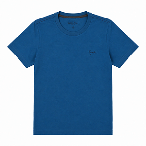 Camiseta Ogochi Infantil Juvenil Essencial Slim Lisa Azul