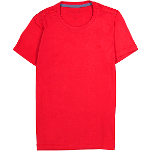 Camiseta Ogochi InfantilJuvenil Essencial Slim Lisa Vermelha
