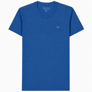 Camiseta Ogochi Infantil Juvenil Slim Lisa Azul Marinho