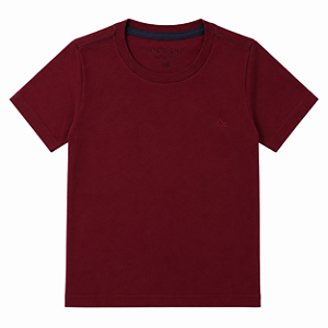 Camiseta Ogochi Infantil Juvenil Slim Lisa Bordô Vinho