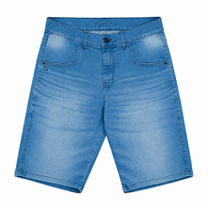 Bermuda Jeans Ogochi Masculina Tradicional Jeans Azul Claro