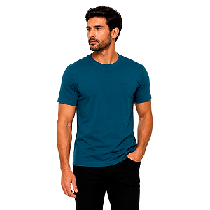 Camiseta Ogochi Essencial Slim Masculino Azul Petróleo