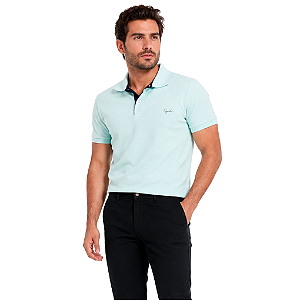 Camisa Gola Polo Ogochi Piquet Casual Masculino Azul Claro