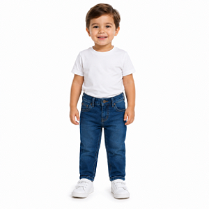 Calça Jeans Claro Ogochi Skinny Infantil Juvenil Azul