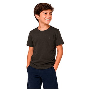 Camiseta Ogochi Infantil Juvenil Essencial Slim Marrom Café