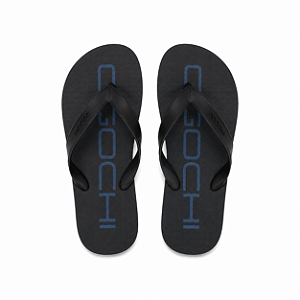 Chinelo Sandália Ogochi Infantil Juvenil Preto com Azul