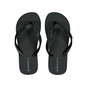 Chinelo Sandália Ogochi Infantil Juvenil Preto sem Estampa