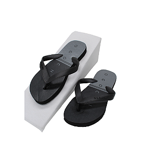 Chinelo Sandália Ogochi Infantil Juvenil Preto e Cinza