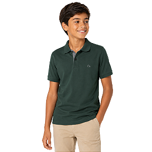 Camisa Gola Polo Ogochi Infantil Essencial Slim Verde