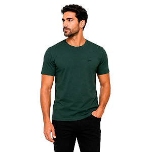 Camiseta Ogochi OG Algodão Slim Masculina Verde Escuro