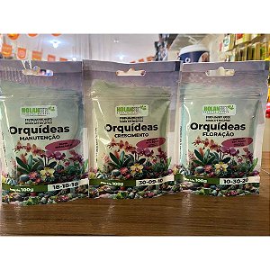 Adubo Para Orquídea Kit 3 Sachês Crescimento, Manutenção e Floração