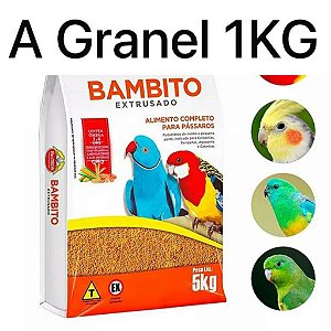 Bambito Extrusado 1KG A granel Ração Para Pássaros Biotron