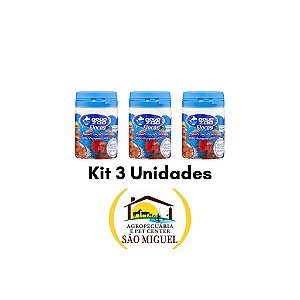 Kit 3 Unidades Ração Aqua Zoo Flocada Para Peixe 10G Biotron